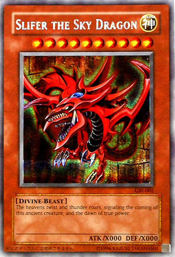 19神のカード SLIFER THE SKY DRAGON オシリスの天空竜